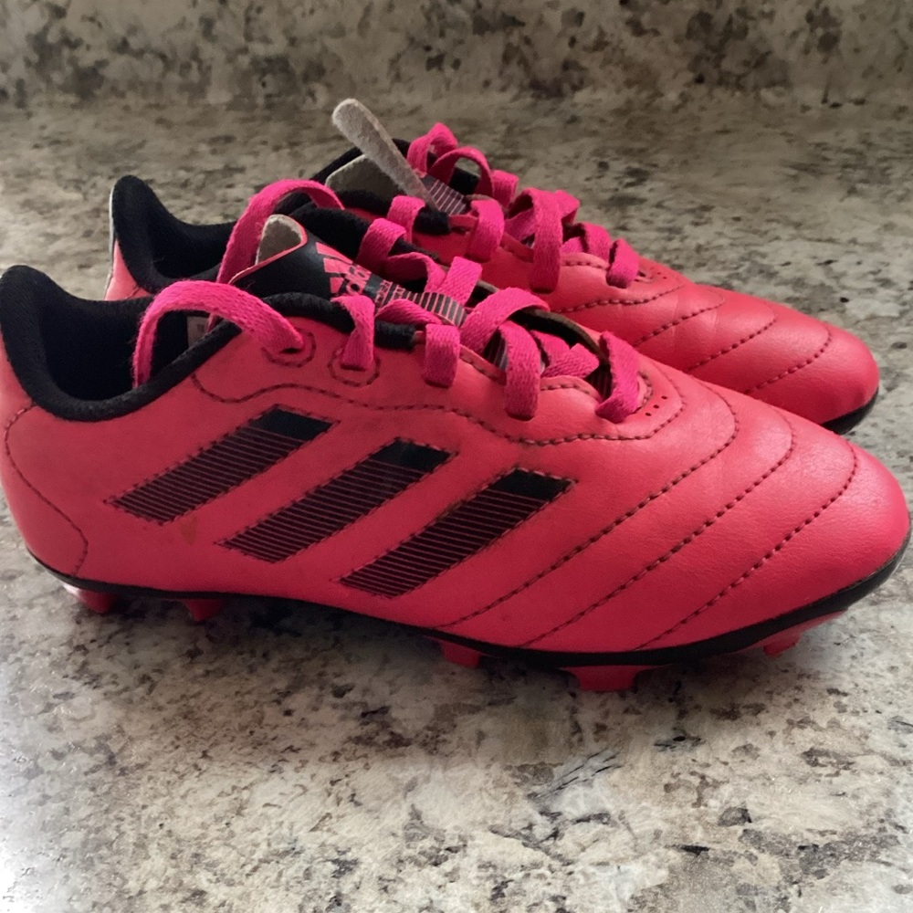 Adidas youth FG SOCCER  cleats blink and black  kids size 13